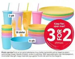 Rusta Picnic-servise tilbud
