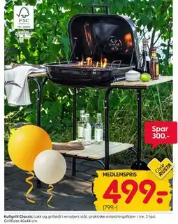 Rusta Kullgrill Classic, Medlemspris tilbud