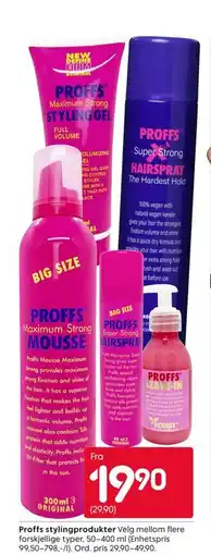 Rusta Proffs stylingprodukter tilbud