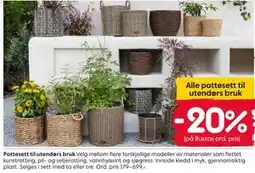 Rusta Alle pottesett til utendørs bruk tilbud