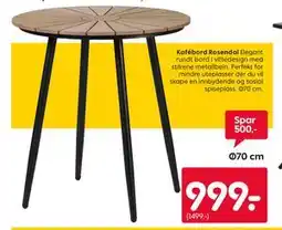 Rusta Kafébord Rosendal tilbud