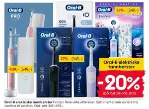 Rusta Oral-B elektriske tannbørster tilbud