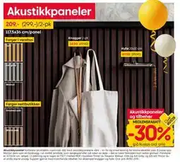 Rusta Akustikkpaneler og tilbehør., Medlemspris tilbud