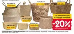 Rusta Alle innendørskurver av naturlige materialer tilbud