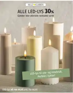 Nille ALLE LED-LYS, Medlemspris tilbud