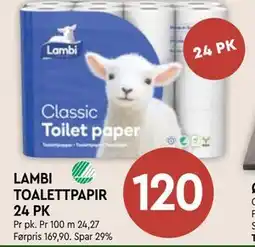 Coop Mega LAMBI TOALETTPAPIR 24 PK tilbud