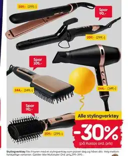 Rusta Alle stylingverktøy tilbud