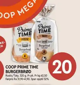 Coop Mega COOP PRIME TIME BURGERBRØD tilbud