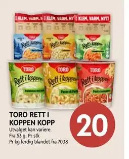 Coop Mega TORO RETT I KOPPEN KOPP tilbud