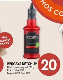 Coop Mega BERGBYS KETCHUP tilbud