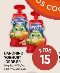 Coop Mega DANONINO YOGHURT JORDBÆR tilbud