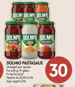 Coop Mega DOLMIO PASTASAUS tilbud