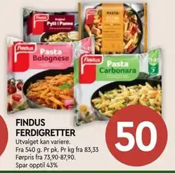 Coop Mega FINDUS FERDIGRETTER tilbud