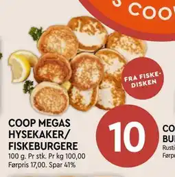 Coop Mega COOP MEGAS HYSEKAKER/ FISKEBURGERE tilbud