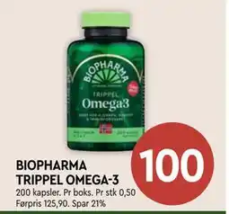 Coop Mega BIOPHARMA TRIPPEL OMEGA-3 tilbud