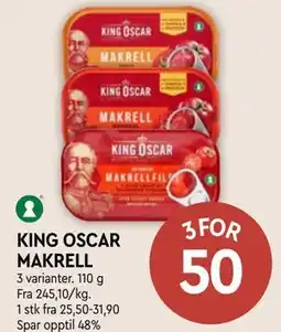 Coop Mega KING OSCAR MAKRELL tilbud