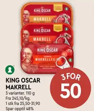 Coop Mega KING OSCAR MAKRELL tilbud