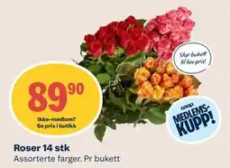 Coop Mega Roser 14 stk, Medlemspris tilbud