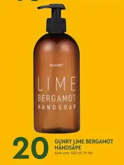 Coop Mega GUNRY LIME BERGAMOT HÅNDSÅPE tilbud
