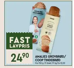 Coop Mega AMALIES GROVBRØD/ COOP TINDEBRØD tilbud