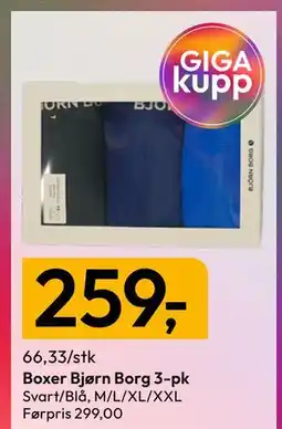 Gigaboks Boxer Bjørn Borg 3-pk tilbud