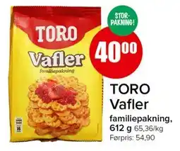 Spar TORO Vafler tilbud