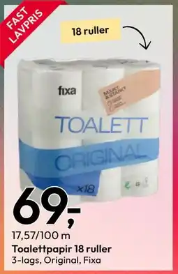 Gigaboks Toalettpapir 18 ruller tilbud