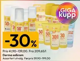Gigaboks Derma solkrem tilbud