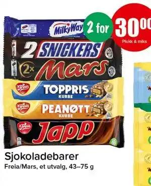Spar Sjokoladebarer tilbud