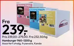 Gigaboks Hamburger 960–1200 g tilbud