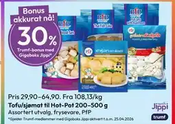 Gigaboks Tofu/sjømat til Hot-Pot 200–500 g, Medlemspris tilbud