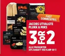 Meny JACOBS UTVALGTE PLUKK & MIKS tilbud