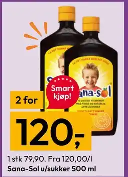 Gigaboks Sana-Sol u/sukker 500 ml tilbud