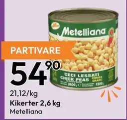 Gigaboks Kikerter 2,6 kg tilbud