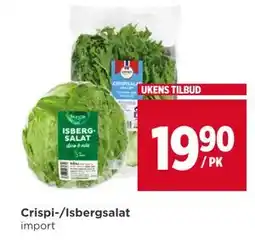 Meny Crispi-/Isbergsalat tilbud