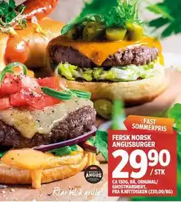 Meny FERSK NORSK ANGUSBURGER tilbud