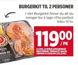 Meny BURGERKIT TIL 2 PERSONER tilbud