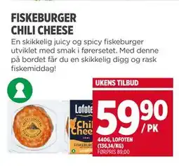 Meny FISKEBURGER CHILI CHEESE tilbud