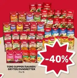 Matkroken TORO SUPPER/SAUSER/ GRYTER/OVNSRETTER tilbud