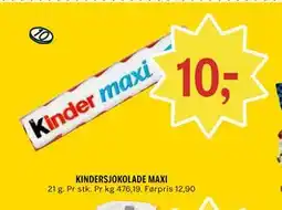 Coop Prix KINDERSJOKOLADE MAXI tilbud