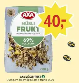 Coop Prix AXA MÜSLI FRUKT tilbud