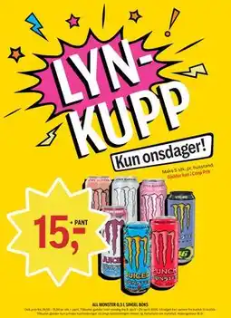 Coop Prix ALL MONSTER 0,5 L SINGEL BOKS tilbud