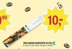 Coop Prix ÄNGLAMARK BAKEPAPIR 18 STK tilbud