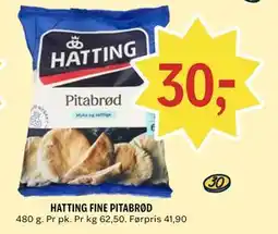 Coop Prix HATTING FINE PITABRØD tilbud