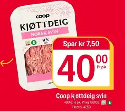 Coop Extra COOP Kjøttdeig svin tilbud