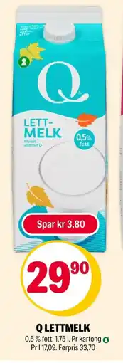 Coop Extra Q Lettmelk tilbud