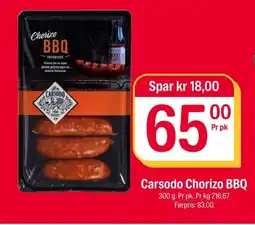 Coop Extra CARSODO Chorizo bbq tilbud