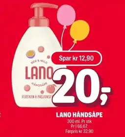 Coop Extra LANO Håndsåpe tilbud