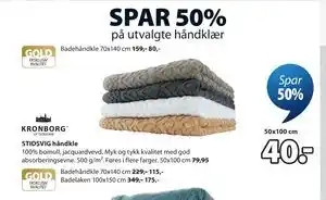 SPAR 50% på utvalgte håndklær