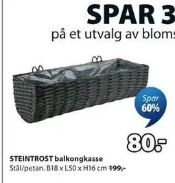 JYSK STEINTROST balkongkasse tilbud